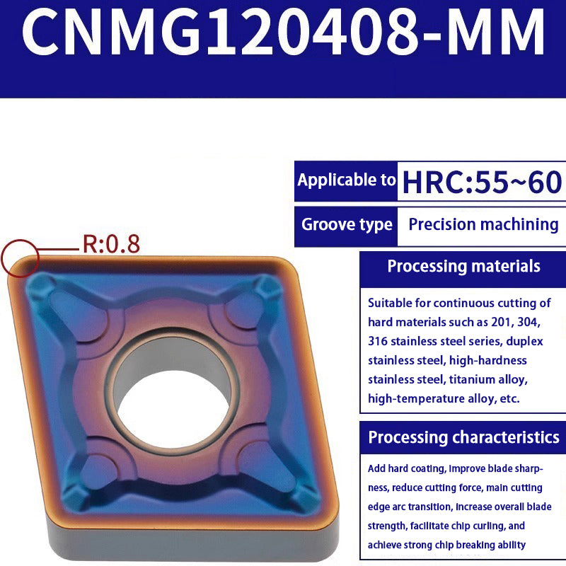 116-CNMG120404 turning blade 120408 steel stainless steel aluminum diamond outer circle alloy blade Shandong Denso Pricision Tools Co.,Ltd.